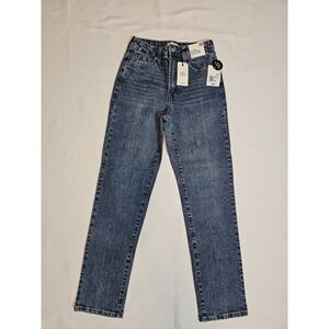NWT Forever 21 Ultra High Rise Straight Leg Denim Jeans Size 25